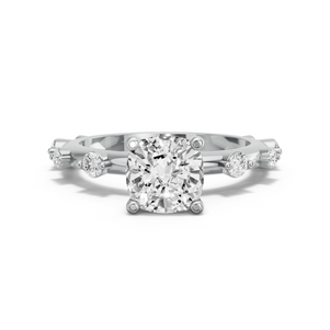 Image for Cushion Surprise diamond Ring with Floating Station band