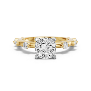 Image for Cushion Surprise diamond Ring with Floating Station band
