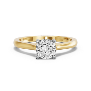 Image for Cushion Surprise diamond Ring with Knife Edge Cathedral band