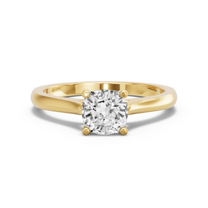 Image for Cushion Surprise diamond Ring with Knife Edge Cathedral band