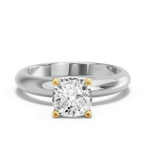 Image for Square Cushion Surprise diamond Ring with Knife Edge Solitaire band