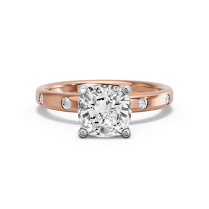 Image for Square Cushion Surprise diamond Ring with Sleek Accent band