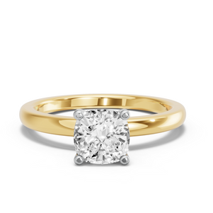Image for Square Cushion Surprise diamond Ring with Solitaire band