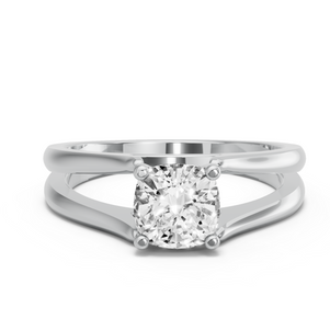 Image for Cushion Surprise diamond Ring with Split Ring Solitaire band