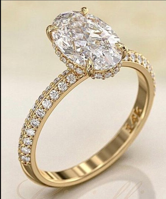8.71 carat oval lab grown diamond ring (Custom order for Ella)