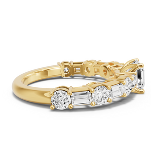 Image for Asscher Tulip Basket Ring with Alternating Baguette band