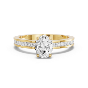 Image for Oval Tulip Basket Ring with Channel band