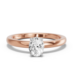 Image for Oval Tulip Basket Ring with Solitaire band
