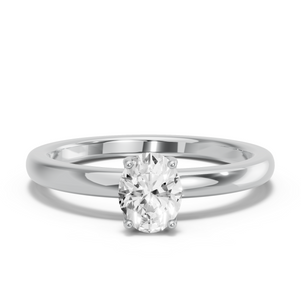 Image for Oval Tulip Basket Ring with Solitaire band