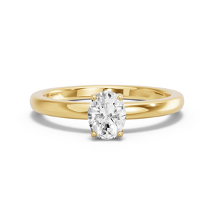 Image for Oval Tulip Basket Ring with Solitaire band