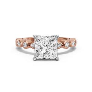 Image for Princess Tulip Basket Ring with Alternating Marquise band