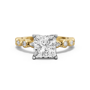 Image for Princess Tulip Basket Ring with Alternating Marquise band