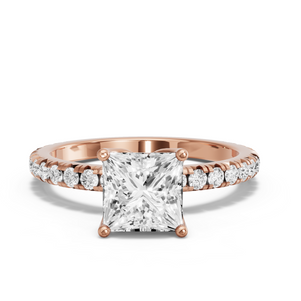 Image for Princess Tulip Basket Ring with French Pave band