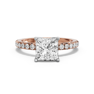 Image for Princess Tulip Basket Ring with French Pave band