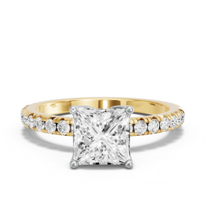 Image for Princess Tulip Basket Ring with French Pave band