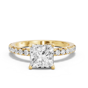Image for Princess Tulip Basket Ring with French Pave band