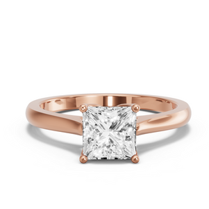 Image for Princess Tulip Basket Ring with Knife Edge Cathedral band