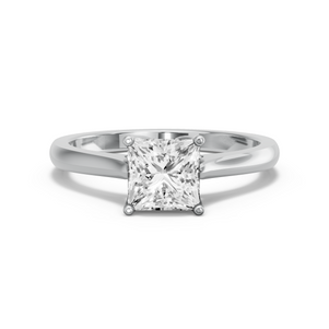 Image for Princess Tulip Basket Ring with Knife Edge Cathedral band in 10K Two Tone Rose Gold