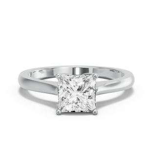 Image for Princess Tulip Basket Ring with Knife Edge Cathedral band