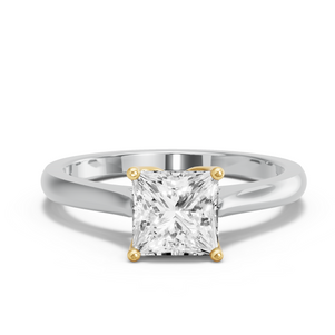 Image for Princess Tulip Basket Ring with Knife Edge Cathedral band