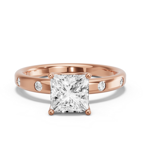 Image for Princess Tulip Basket Ring with Sleek Accent band