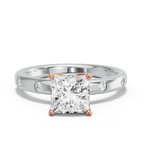 Image for Princess Tulip Basket Ring with Sleek Accent band