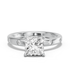 Image for Princess Tulip Basket Ring with Sleek Accent band