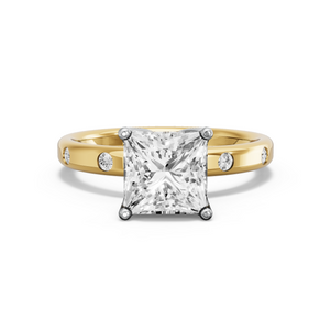 Image for Princess Tulip Basket Ring with Sleek Accent band