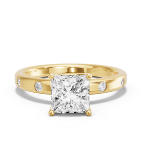 Image for Princess Tulip Basket Ring with Sleek Accent band