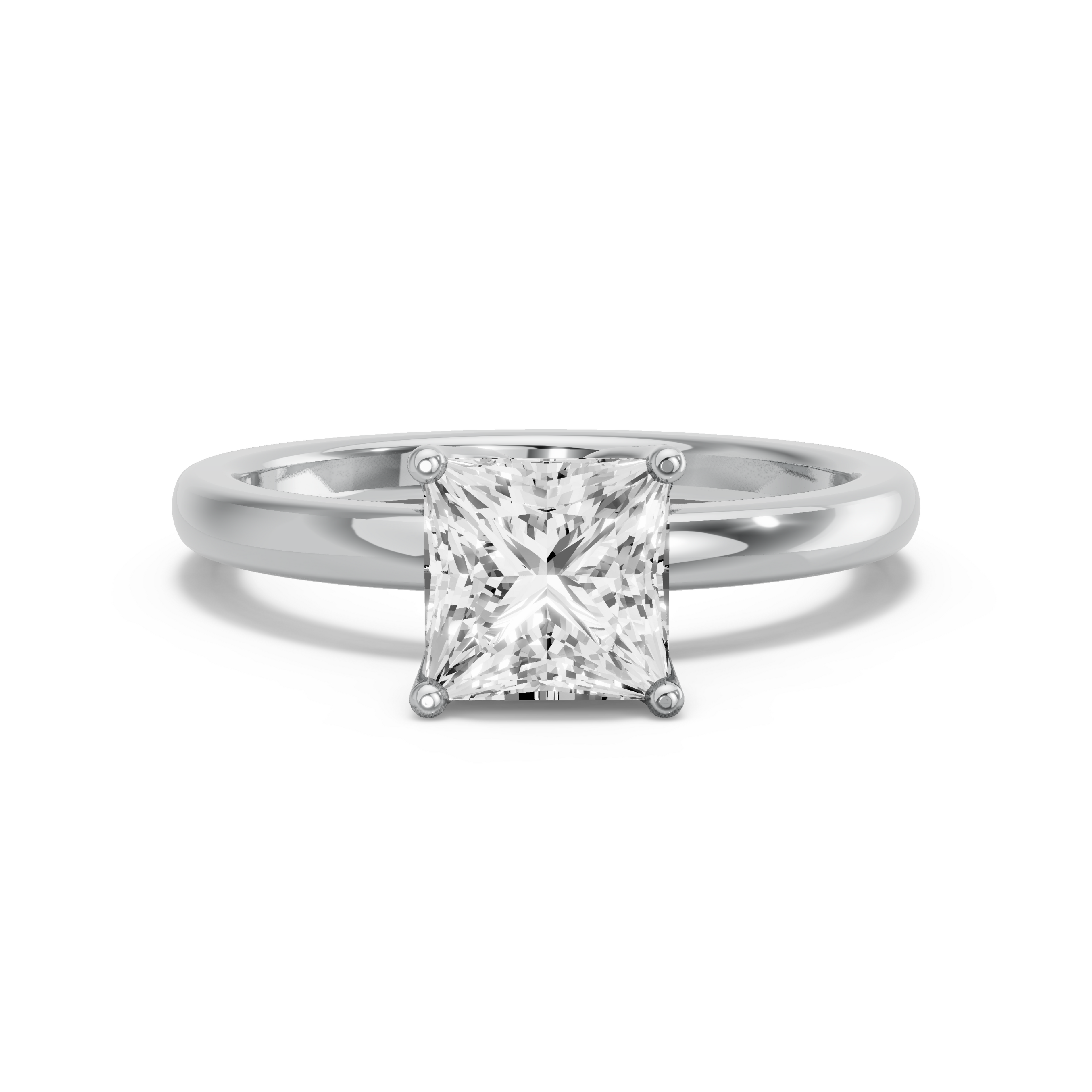 Image for Princess Tulip Basket Ring with Solitaire band in 18K Two Tone Rose Gold