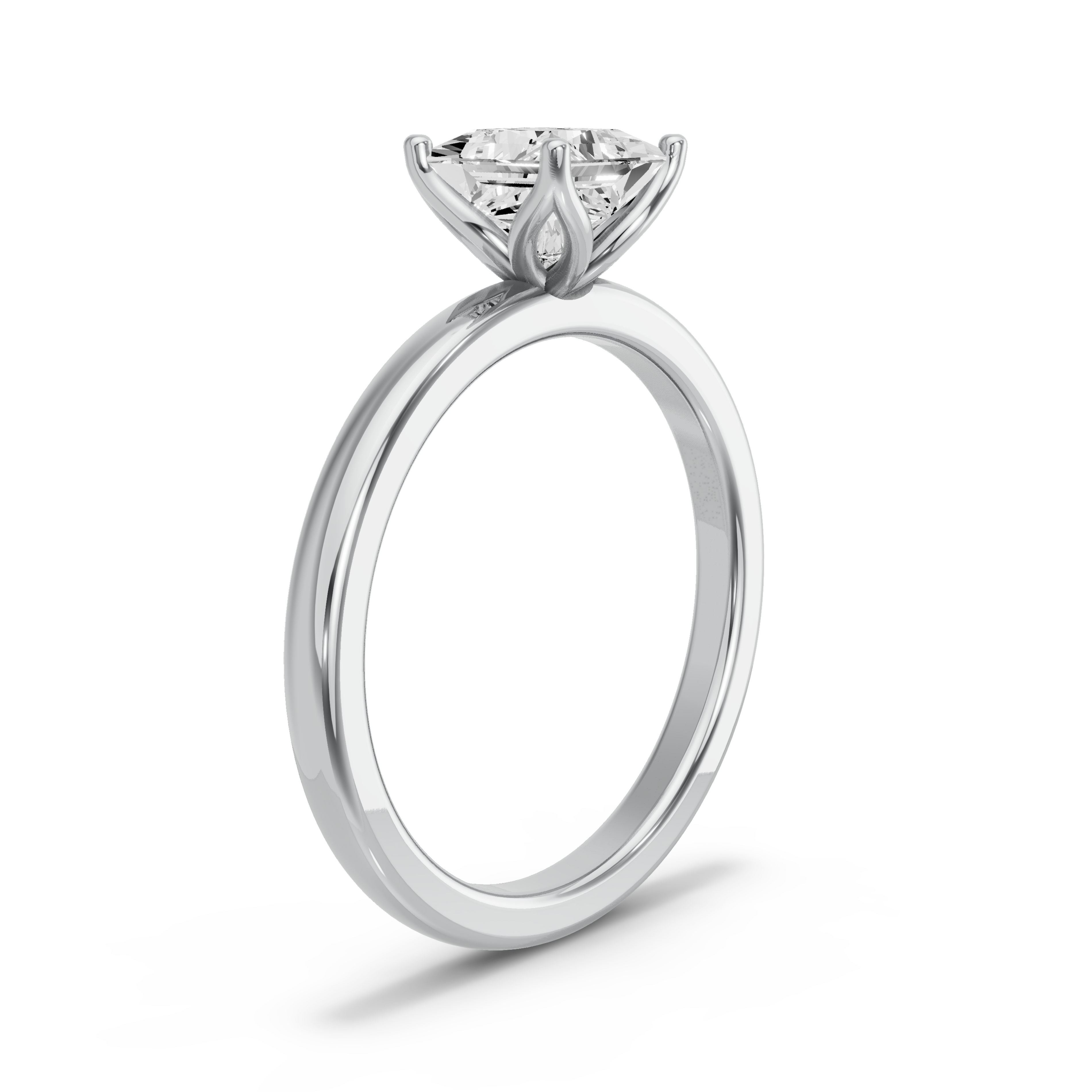 Image for Princess Tulip Basket Ring with Solitaire band in 10K Two Tone Rose Gold