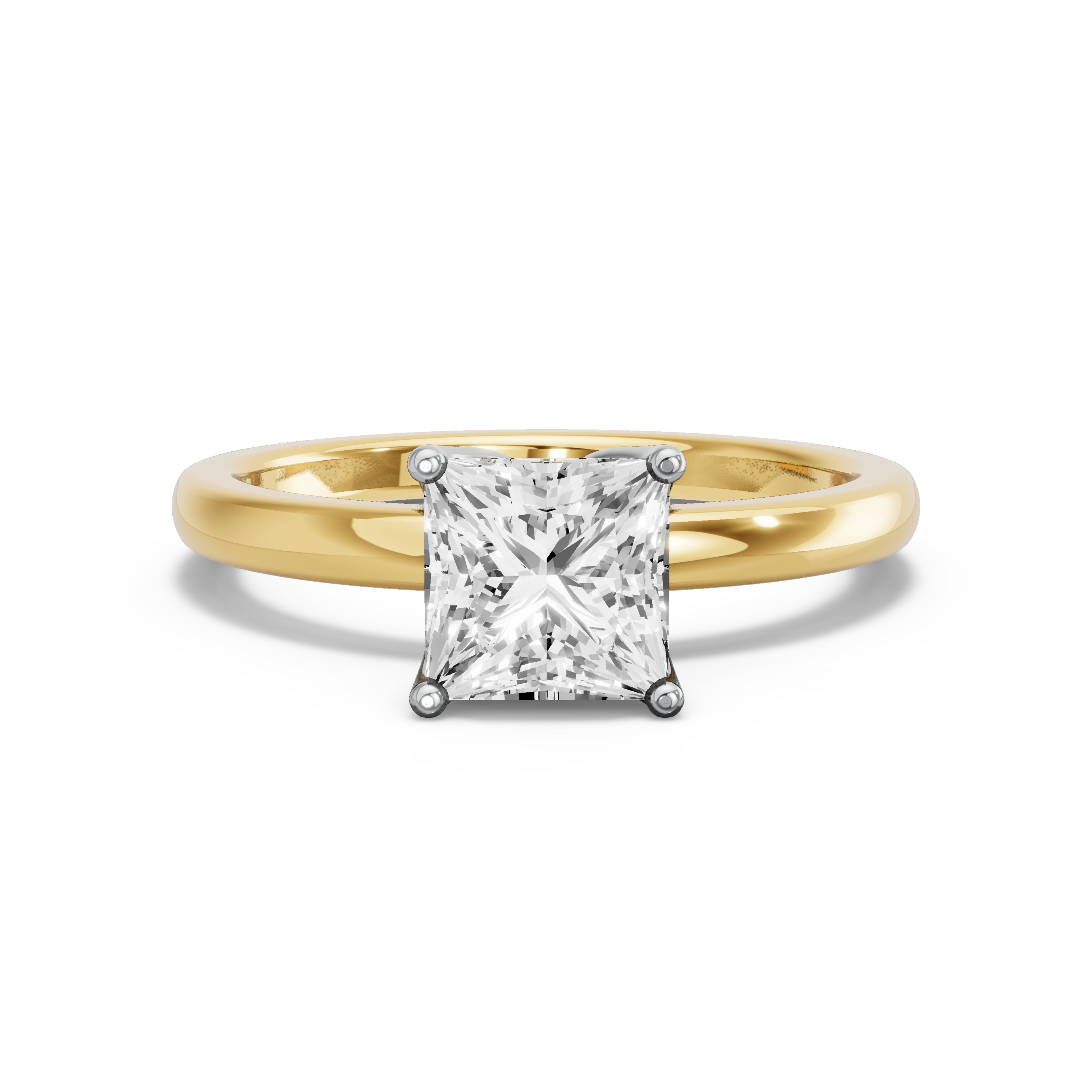 Image for Princess Tulip Basket Ring with Solitaire band in 18K Rose Gold