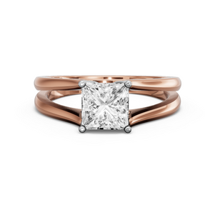 Image for Princess Tulip Basket Ring with Split Ring Solitaire band