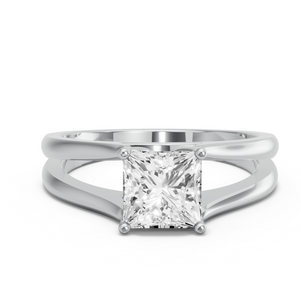 Image for Princess Tulip Basket Ring with Split Ring Solitaire band