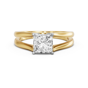 Image for Princess Tulip Basket Ring with Split Ring Solitaire band