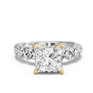Image for Princess Tulip Basket Ring with Twist Pave band