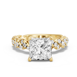 Image for Princess Tulip Basket Ring with Twist Pave band