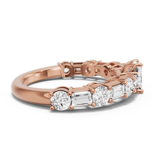 Image for Radiant Tulip Basket Ring with Alternating Baguette band