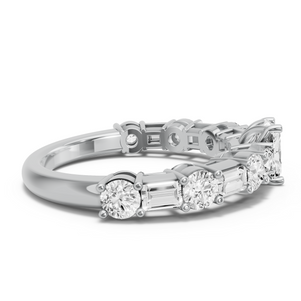 Image for Radiant Tulip Basket Ring with Alternating Baguette band
