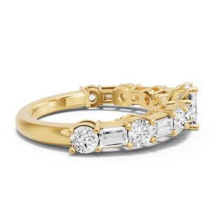 Image for Radiant Tulip Basket Ring with Alternating Baguette band