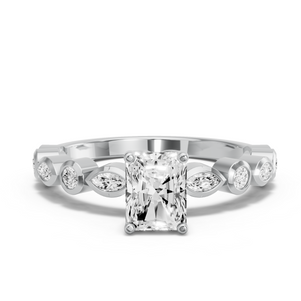 Image for Radiant Tulip Basket Ring with Alternating Marquise band