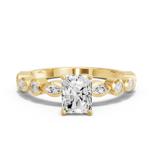 Image for Radiant Tulip Basket Ring with Alternating Marquise band