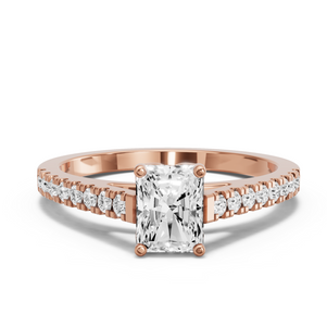 Image for Radiant Tulip Basket Ring with Cathedral Pave band