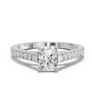 Image for Radiant Tulip Basket Ring with Cathedral Pave band