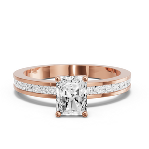 Image for Radiant Tulip Basket Ring with Channel band