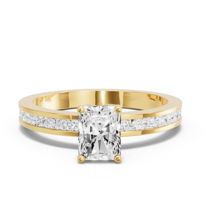 Image for Radiant Tulip Basket Ring with Channel band
