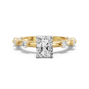 Image for Radiant Tulip Basket Ring with Floating Station band