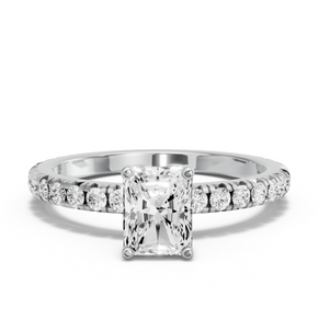 Image for Radiant Tulip Basket Ring with French Pave band