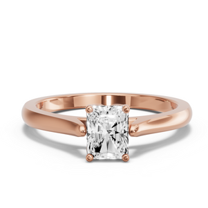 Image for Radiant Tulip Basket Ring with Knife Edge Cathedral band