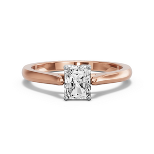 Image for Radiant Tulip Basket Ring with Knife Edge Cathedral band